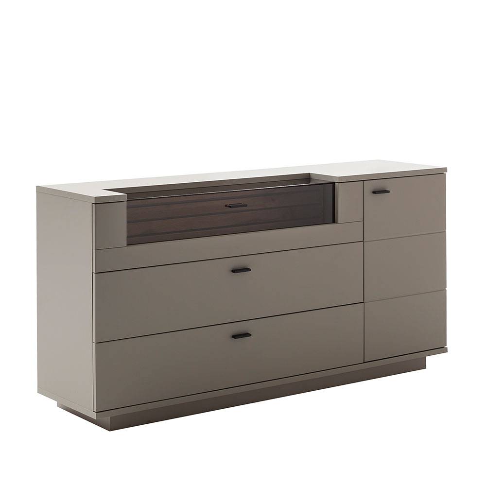 Sideboard in Grau mit Wildeiche - Teorina
