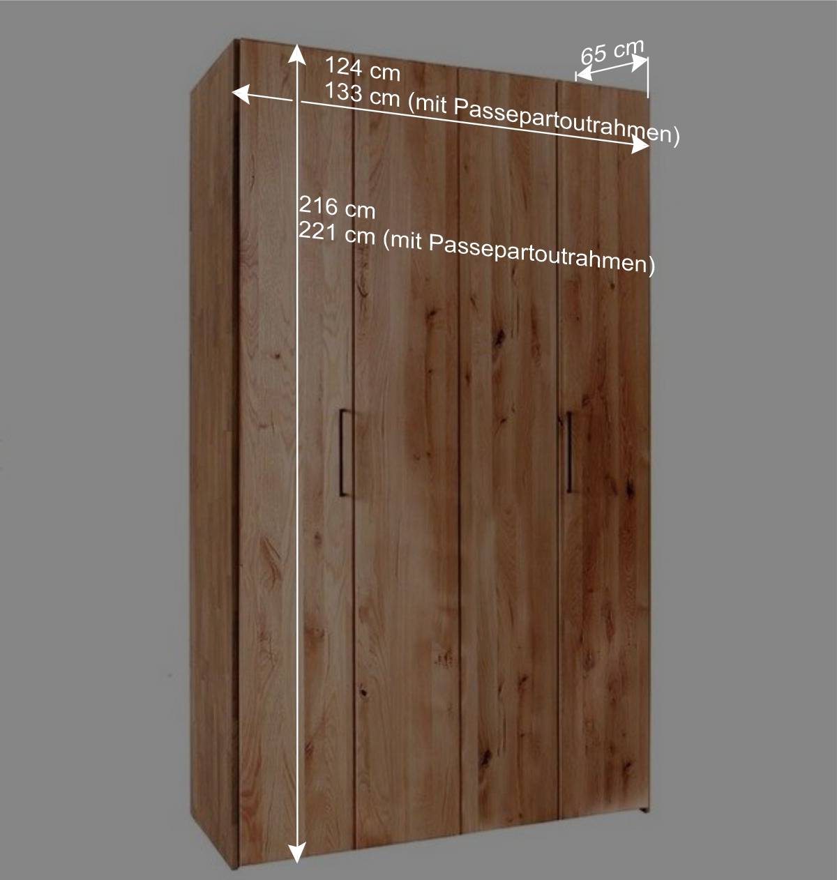 2-türiger Falttüren-Kleiderschrank massiv - Zaisan