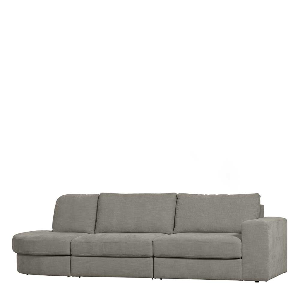 Graues Stoffsofa mit Armlehne rechts - Gregg