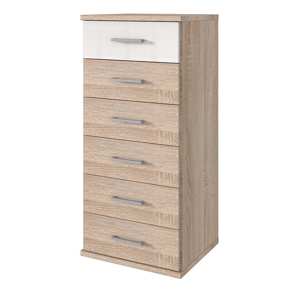 46x103x40 Hochkommode mit sechs Schubladen - Fabricus