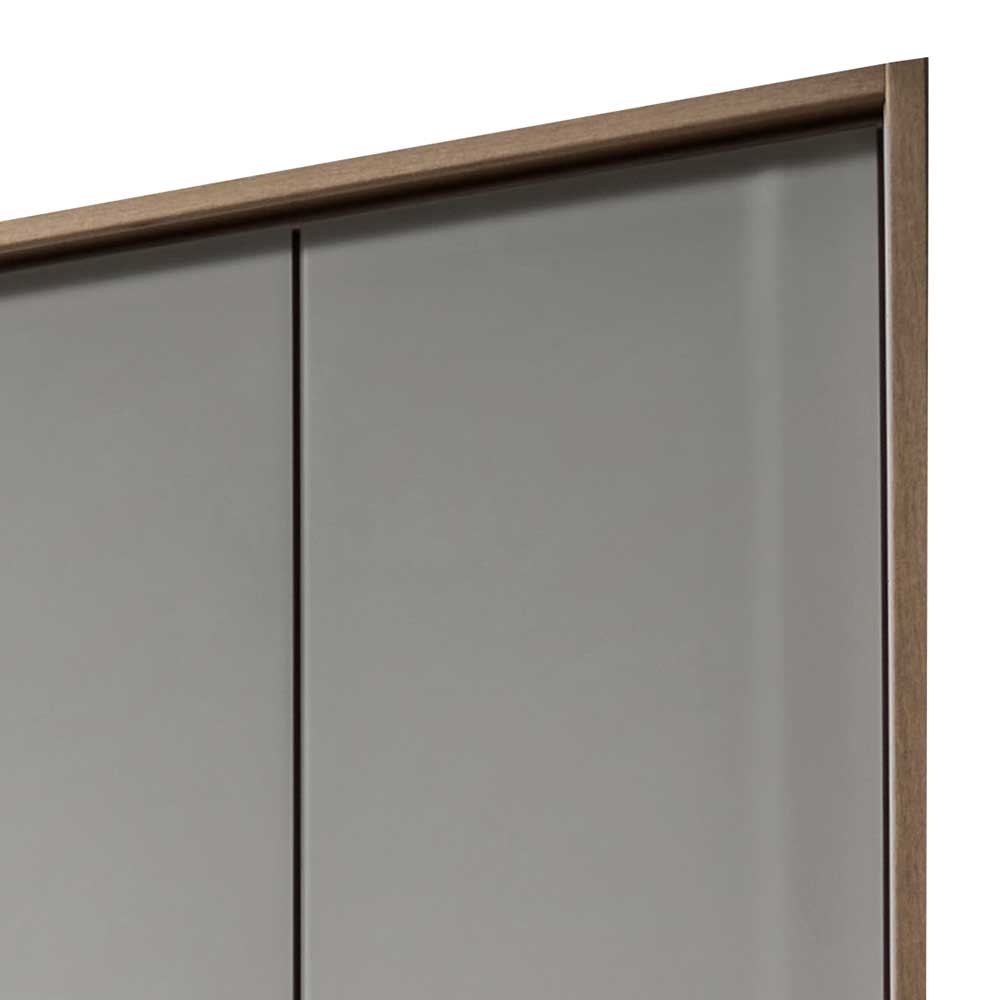 6-türiger Kleiderschrank in Beige Glas - Crascanu