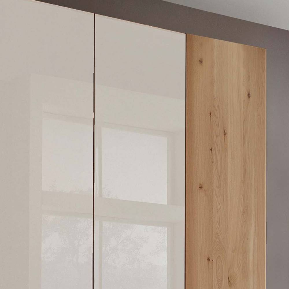 5-türiger Kleiderschrank in Eiche Bianco - Nikoba