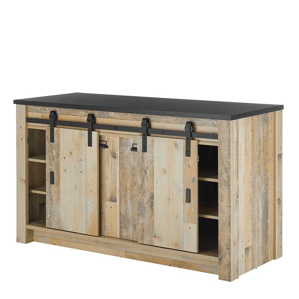 161x93x64 Küche Anrichte in Holz verwittert - Garisa