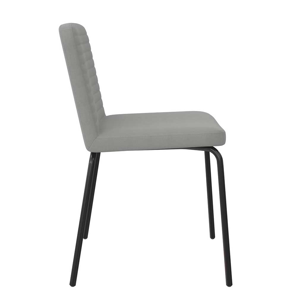 Polsterstühle in Grau und Schwarz - Semrosa (2er Set)