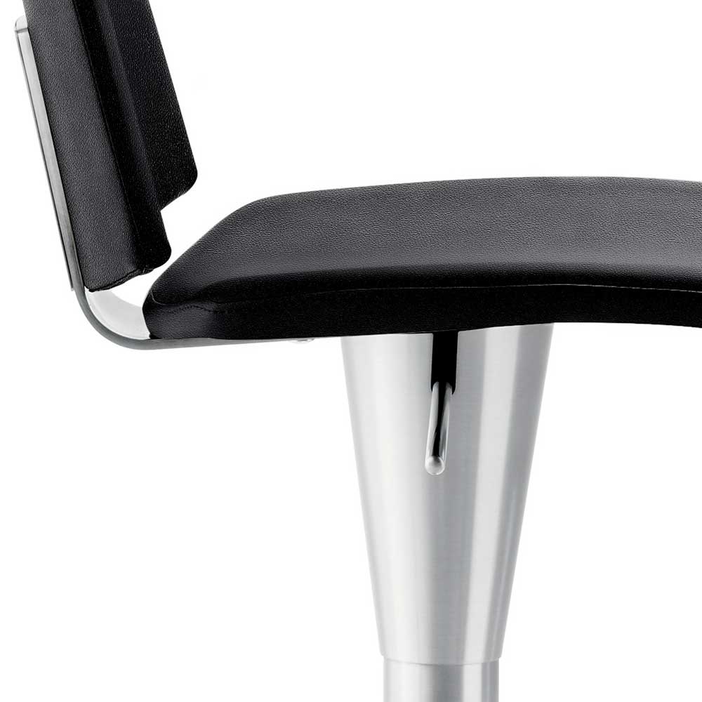 Designer Barhocker mit Lehne in Anthrazit - Huesca