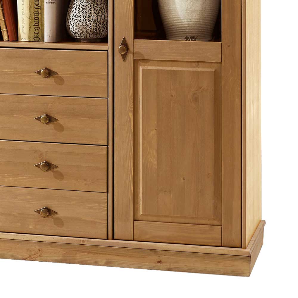 Wohnzimmer Highboard Piatra aus Kiefer teilmassiv