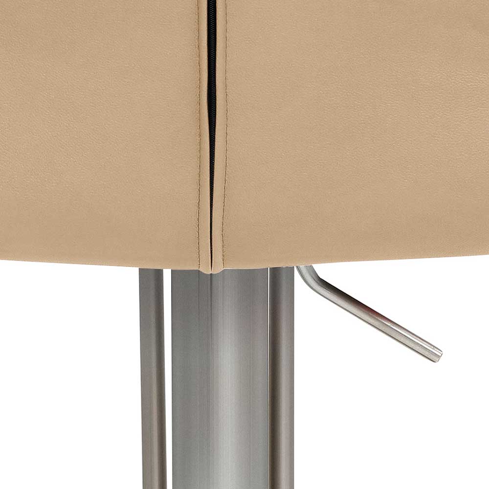 Barstuhl mit Microfaser in Beige - Corbit