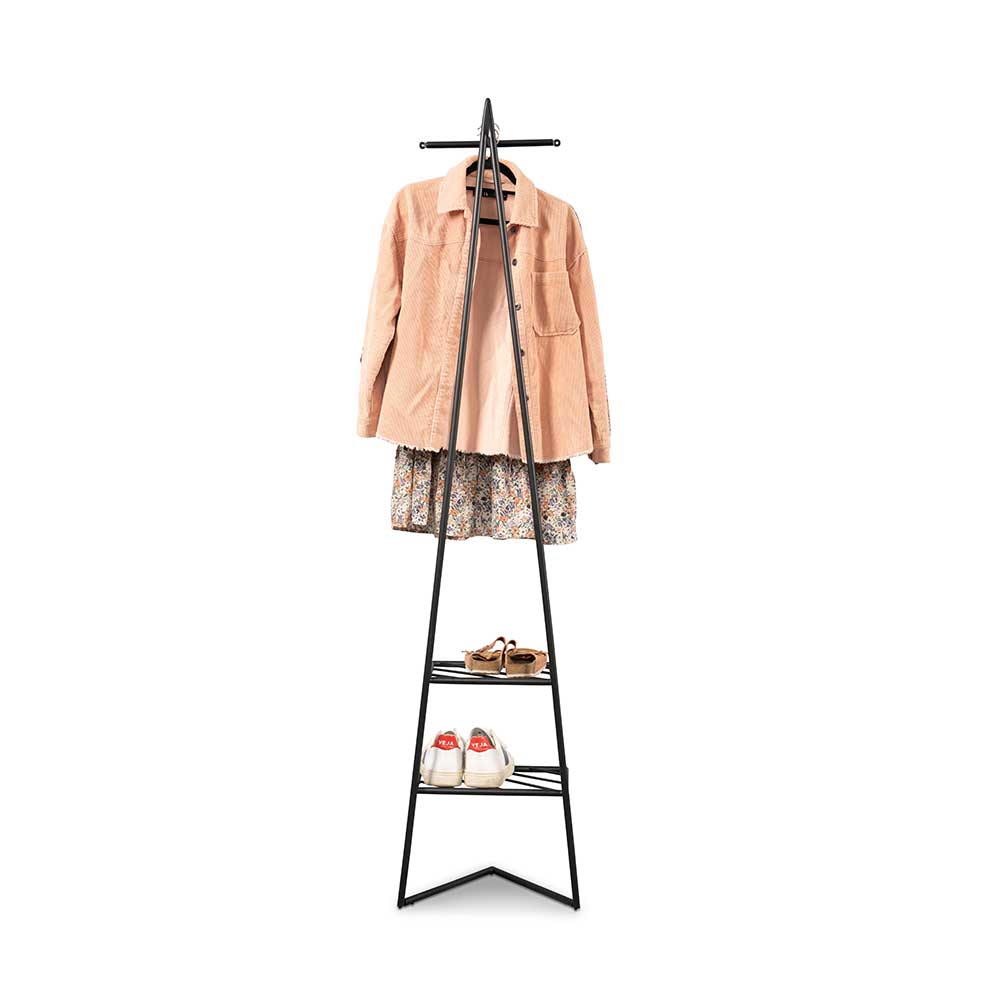 Schwarze Metallgarderobe in modernem Design - Estren