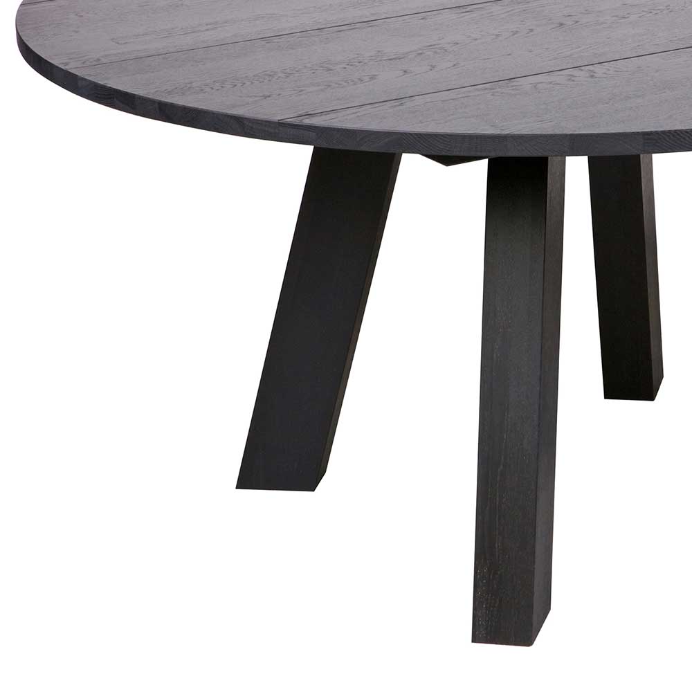 Massivholztisch Tiondon in Schwarz Eiche