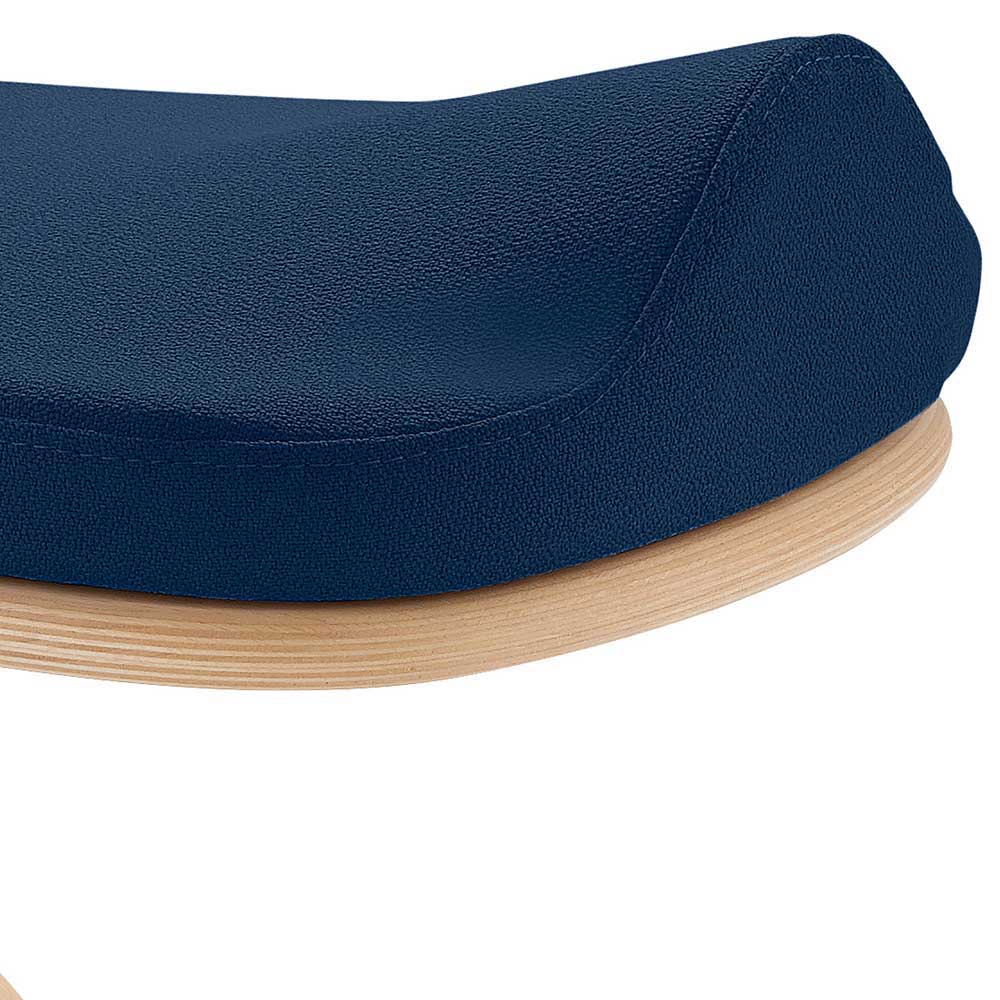 Bürohocker aus Holz mit Stoff in Blau - Alicudi
