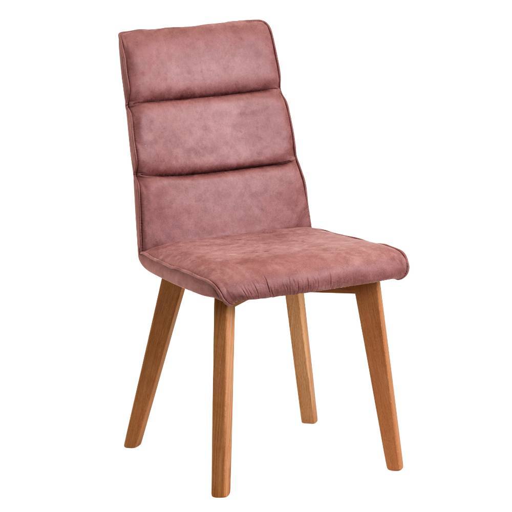 Esstischstühle in Rosenholz Microfaser - Isabelon (2er Set)