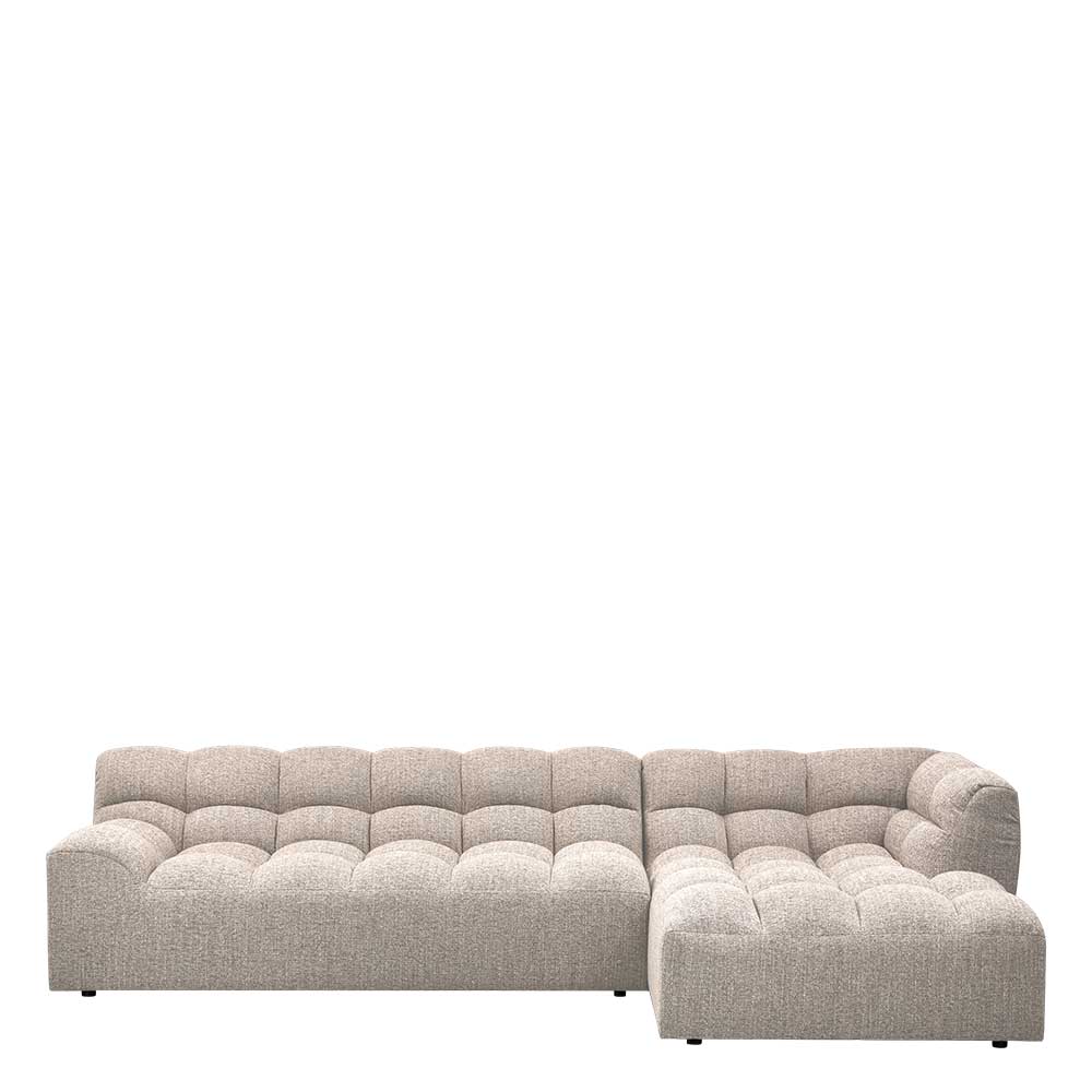 Design Polsterecke in Beigegrau meliert - Biatrore
