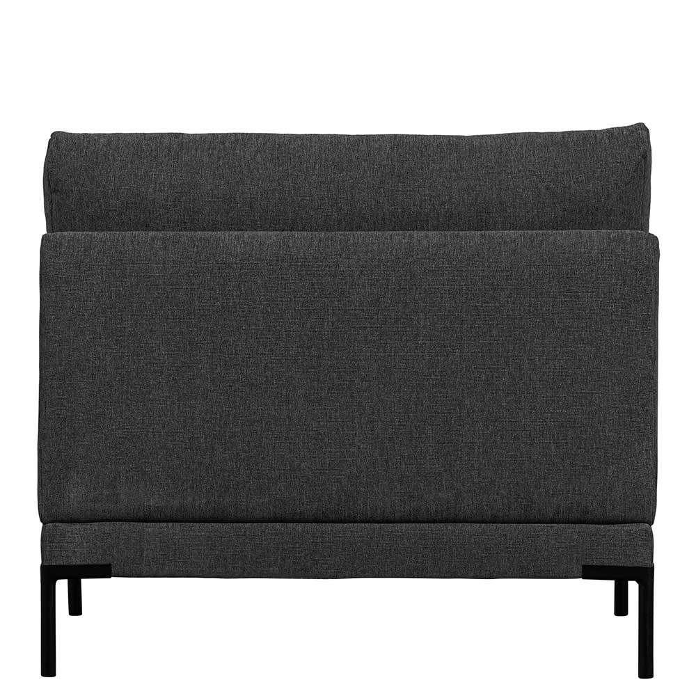 Modulcouch 1-Sitzer aus Webstoff Dunkelgrau - Marietta