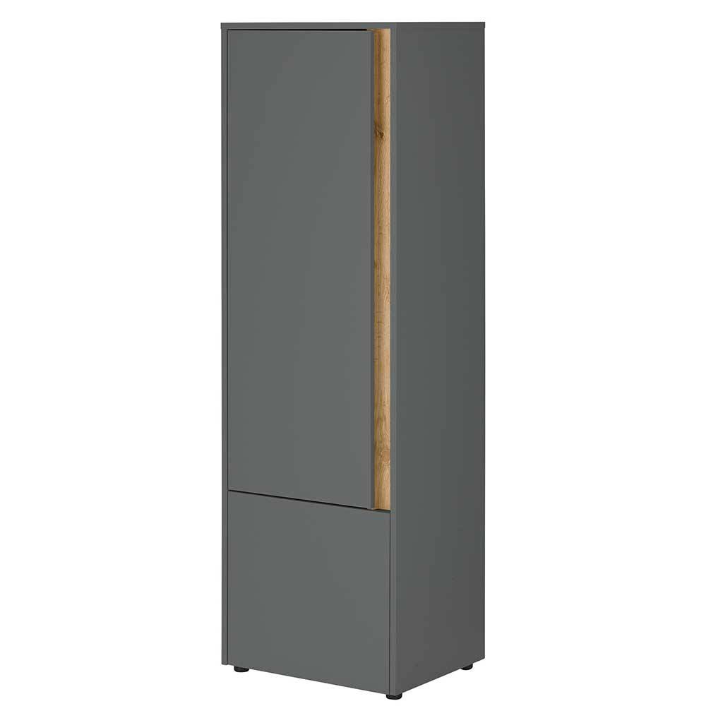 50x158x40 Schrank in Anthrazit mit Wildeiche - Ahilav