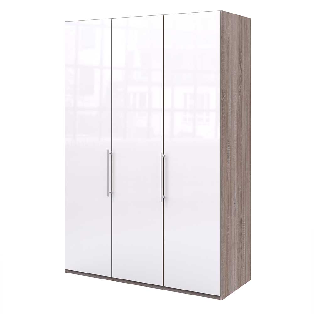 Moderner Kleiderschrank in Weiß Glas - Empresian