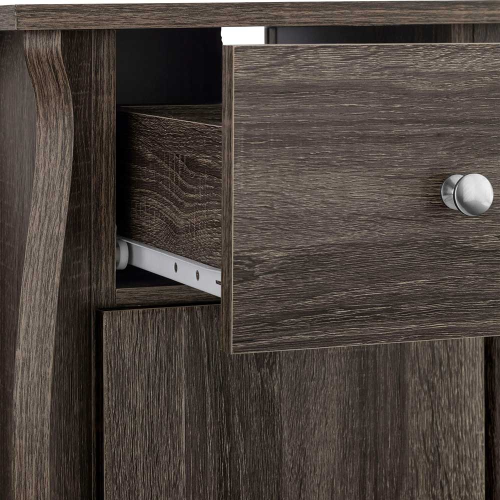 38x80x35 Badschrank in Eiche Grau Dekor - Fionora