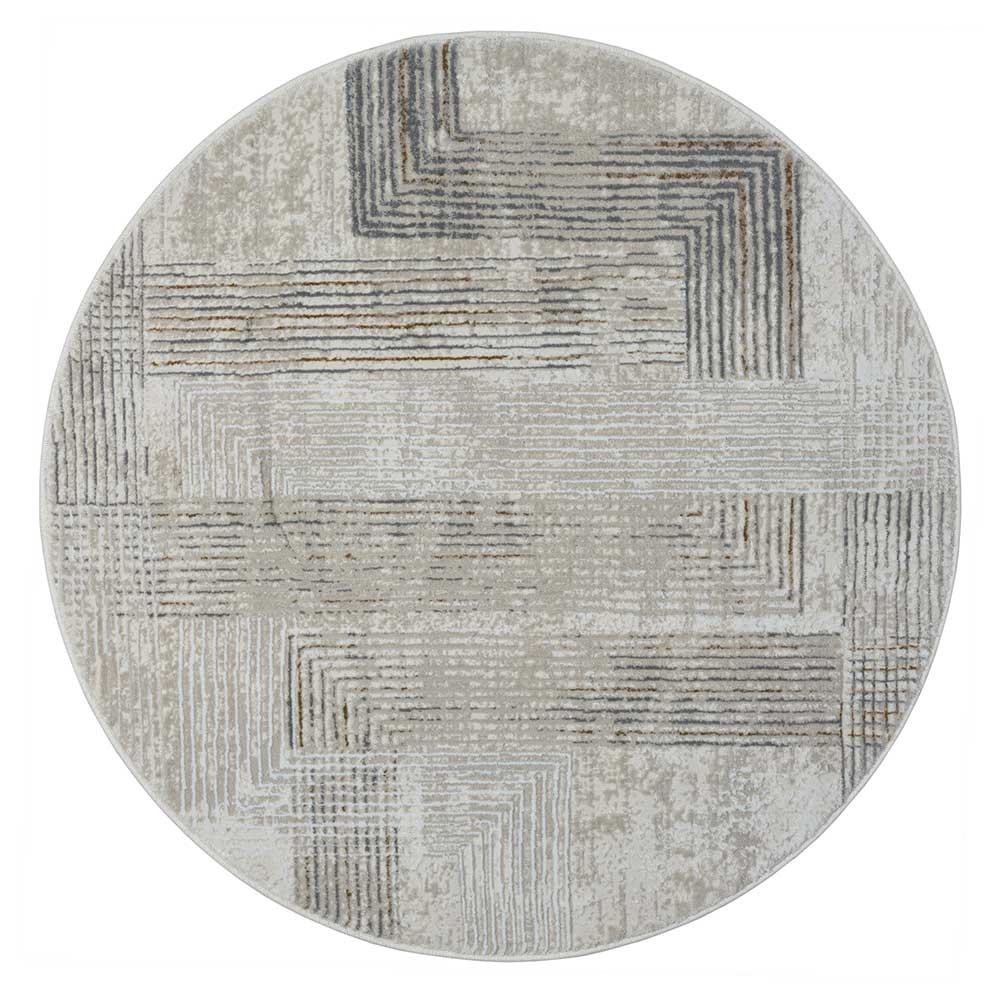 Kurzflor Teppich in Rund 120cm - Elixar