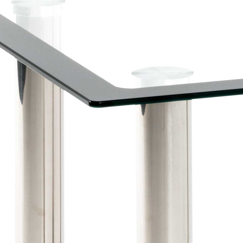 40x46x40 Beistelltisch aus Glas & Edelstahl - Self