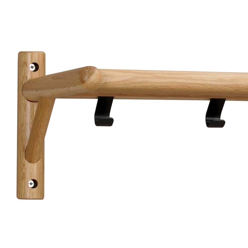 Minimalistische Wandgarderobe aus Eiche - Nuymana