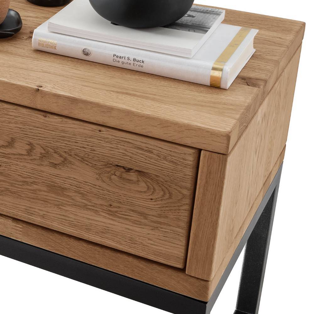 Design-Nachttisch aus Wildeiche Massivholz - Sangre
