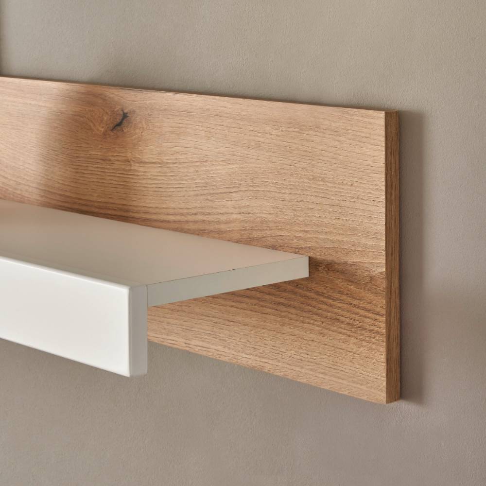 Wandboard in Eiche Natur und Mattweiß - Adejano