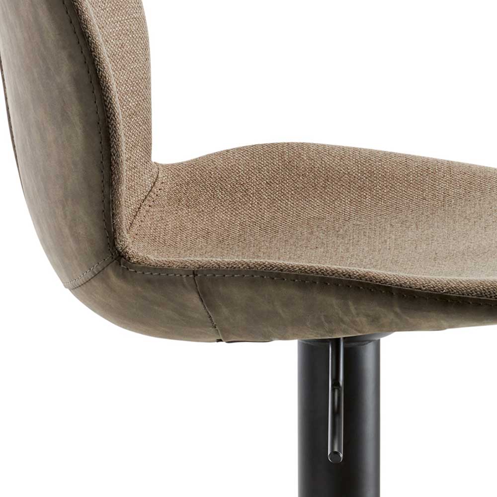 Material Mix Barstuhl in Beige & Schlamm - Vismarel