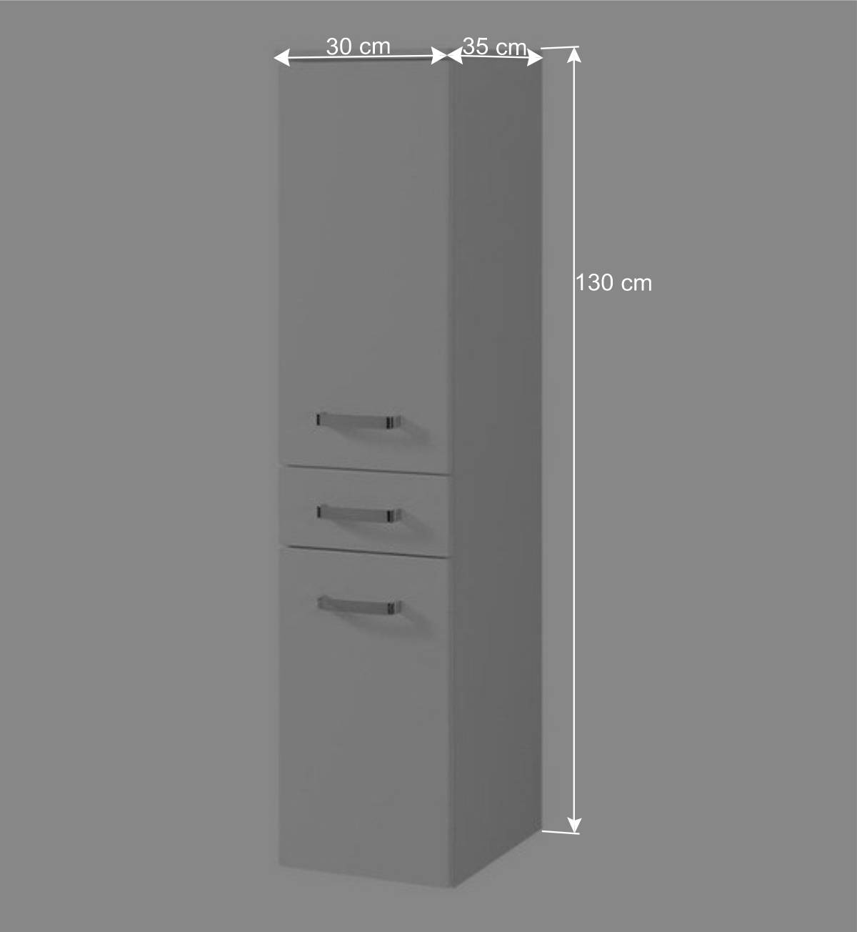 Hochglanz Badschrank Sagunis in Weiß
