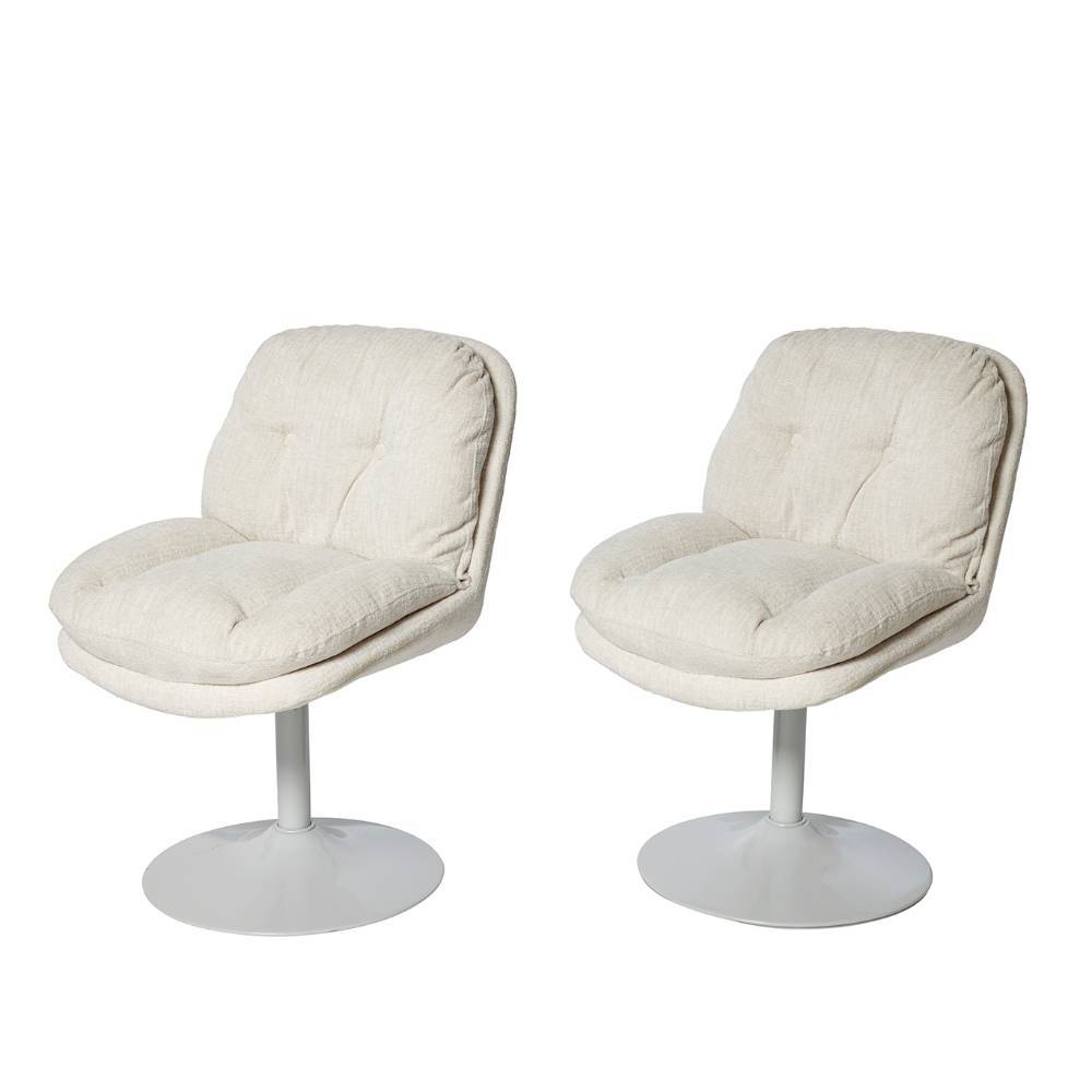Designstühle in Offwhite Boucle - Prozatura (2er Set)