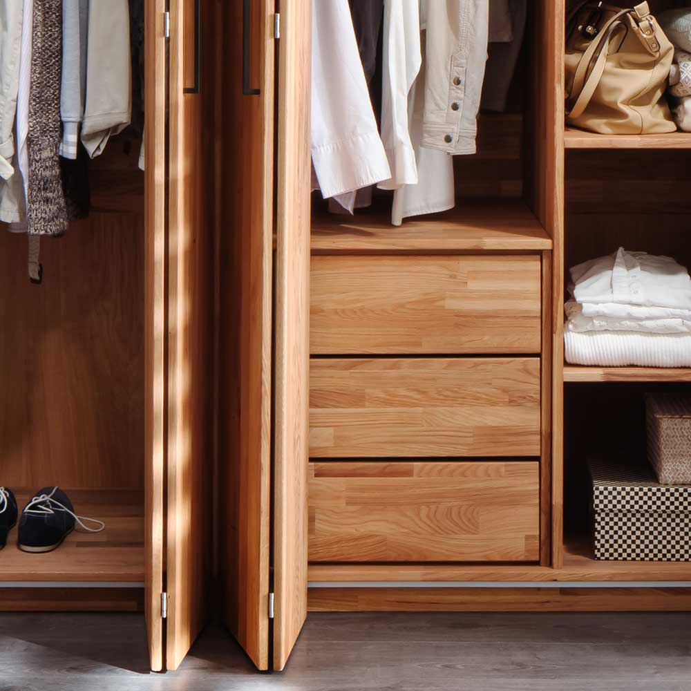246cm Falttüren-Kleiderschrank Wildeiche - Mascadona