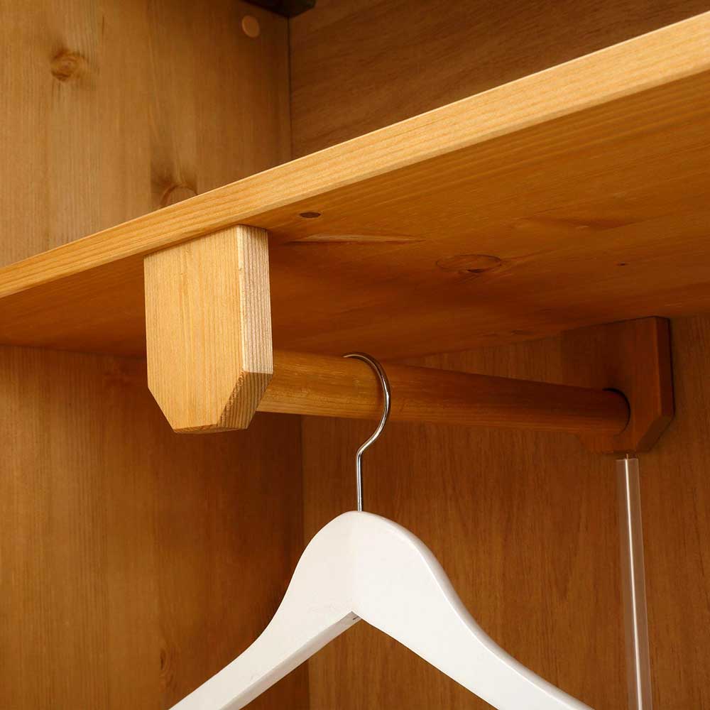69x190x37 1-türiger Garderobenschrank massiv - Ostanzia