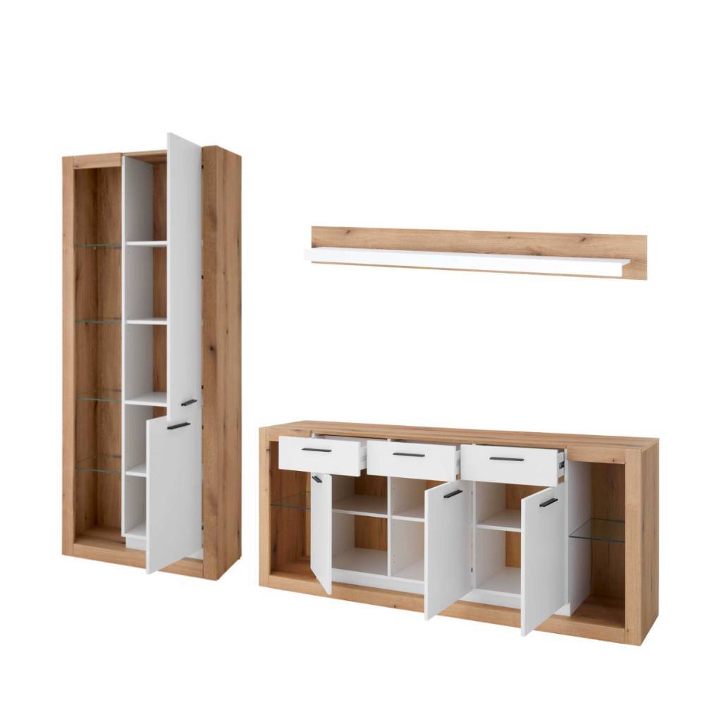 Wohnzimmerschränke und Wandboard Set - Adejano (dreiteilig)