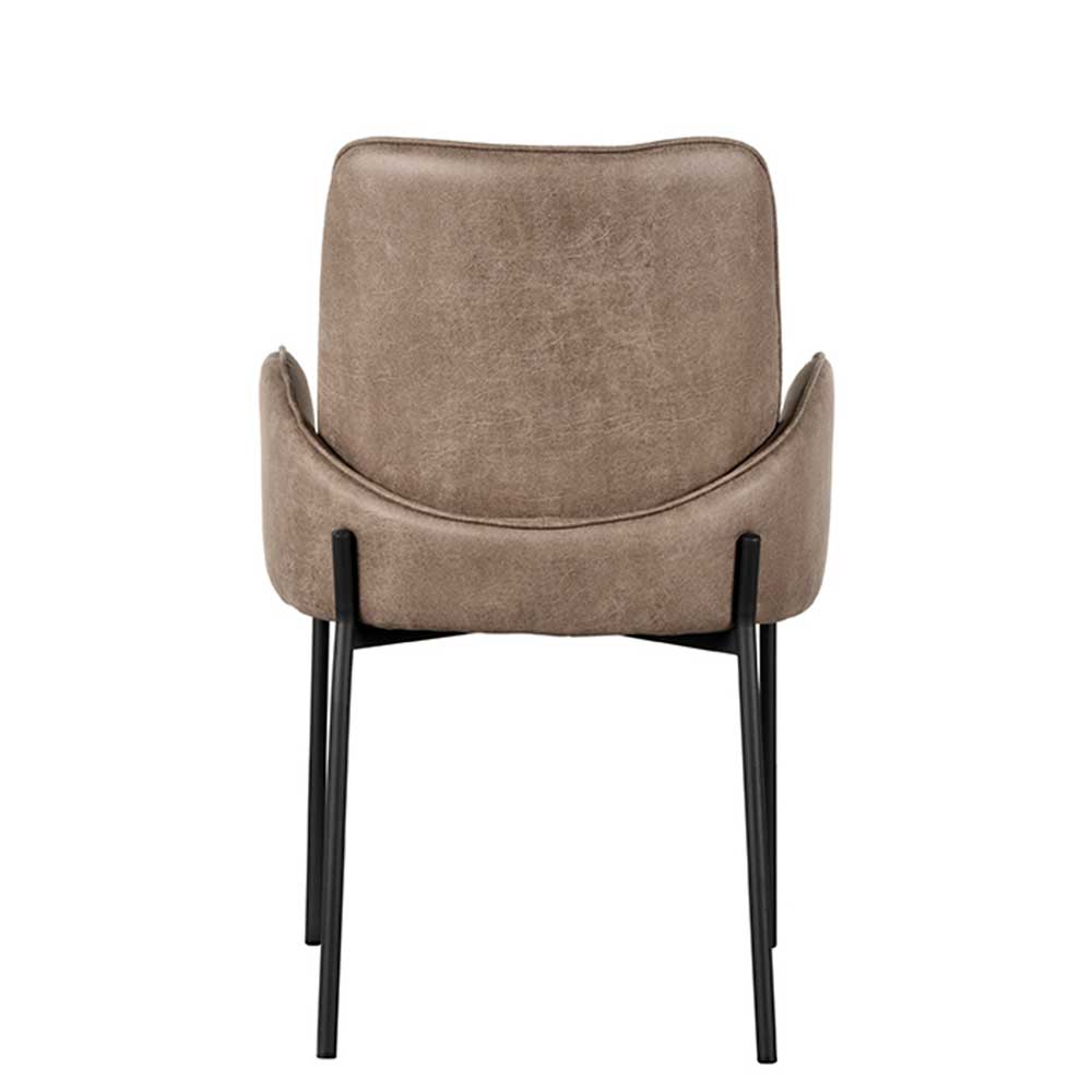 Esszimmerstuhl in Taupe Microfaser - Ordinia (2er Set)