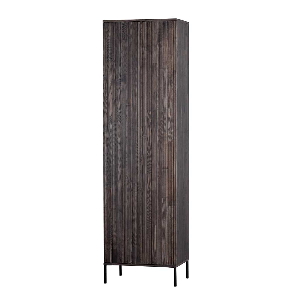Wohnzimmer Schrank in Esche Dunkel & Schwarz - Eyes