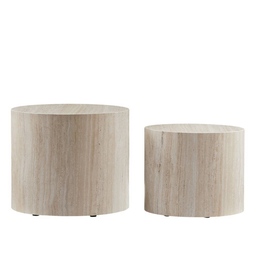 Couchtisch Duo in Oval - Liesca (zweiteilig)