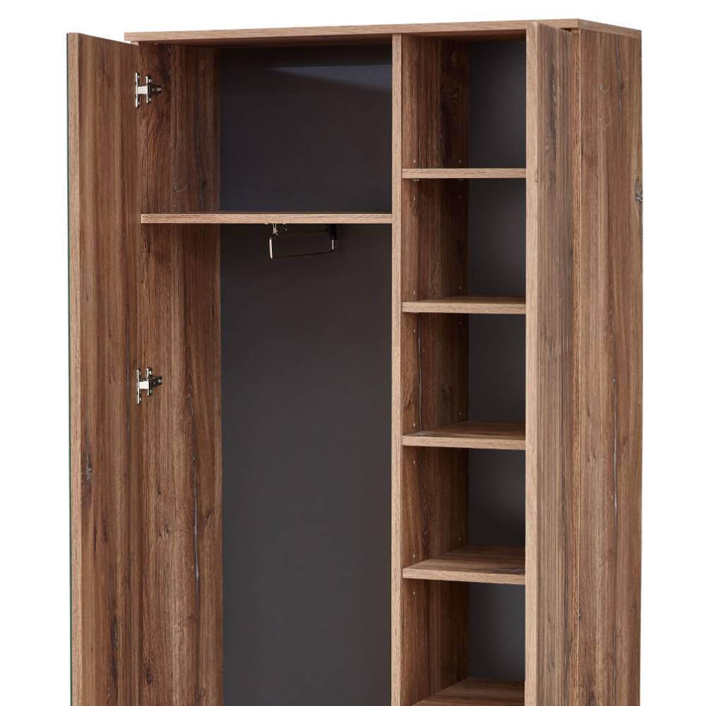Dielenschrank mit Spiegel und Beleuchtung - Benet
