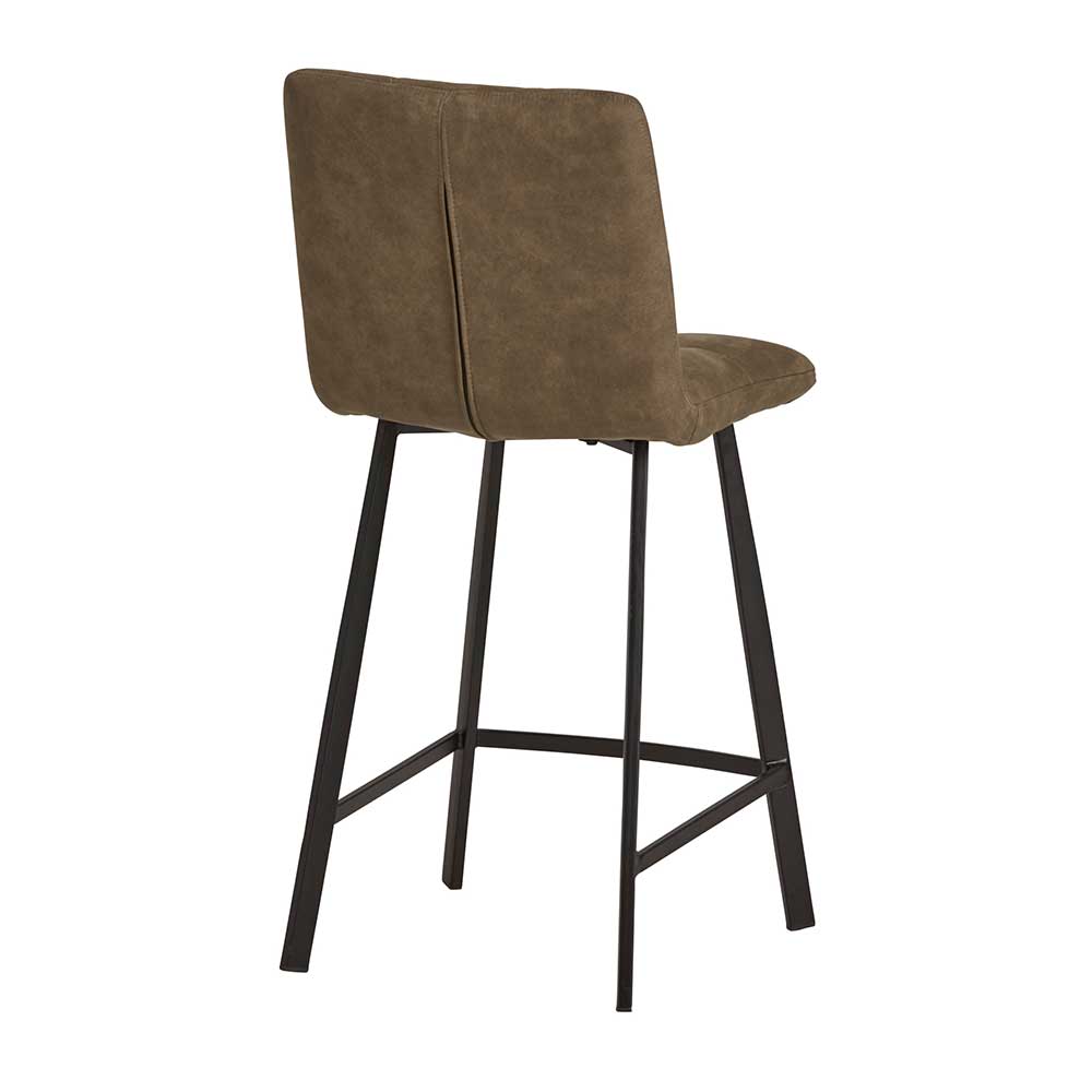 Barstühle in Oliv Grün Microfaser - Booniota (2er Set)