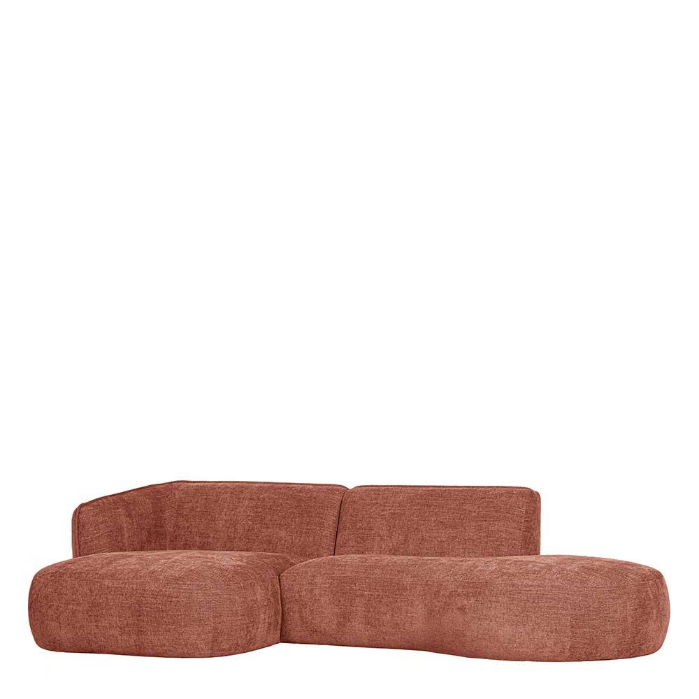 Stoff Eckcouch in Rosa - Gachi