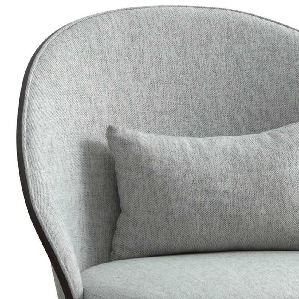 Scandi Chic Loungesessel in Hellgrau und Dunkelbraun - Cleverline