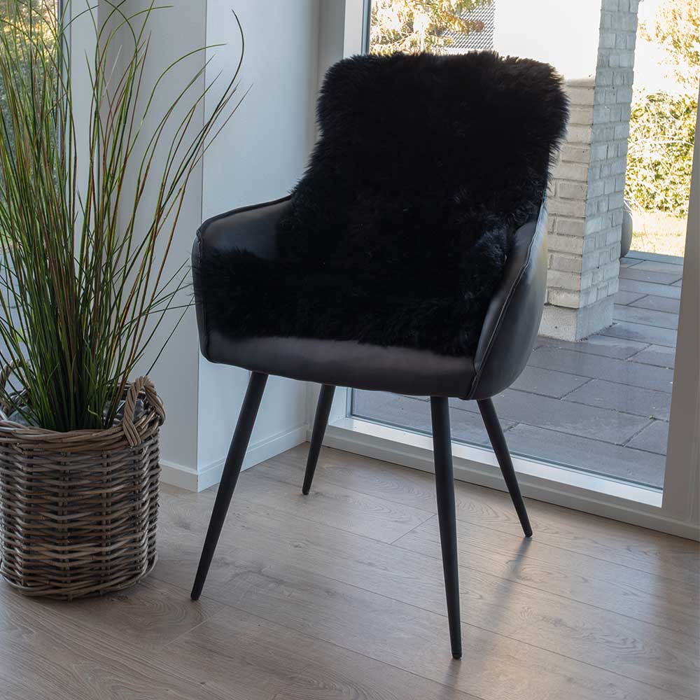 Schaffell in Schwarz 85x5x50 cm - Claus