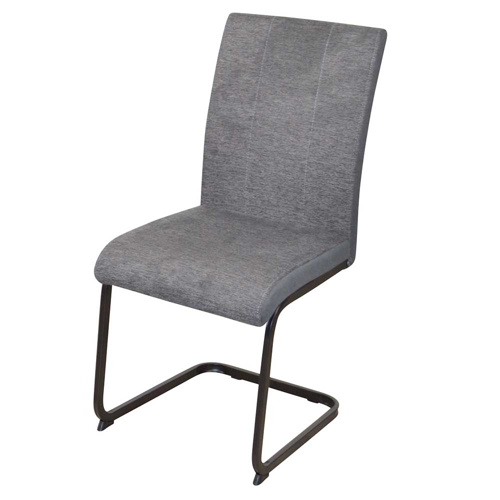 Gepolsterte Schwingstühle in Anthrazit - Blacer (4er Set)