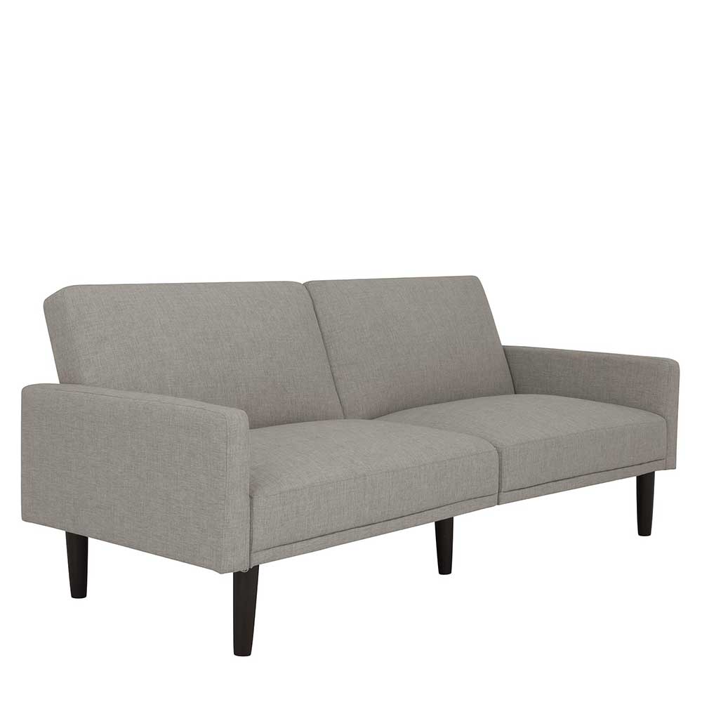 Dreisitzer Schlafcouch in Hellgrau Stoff - Zaparony