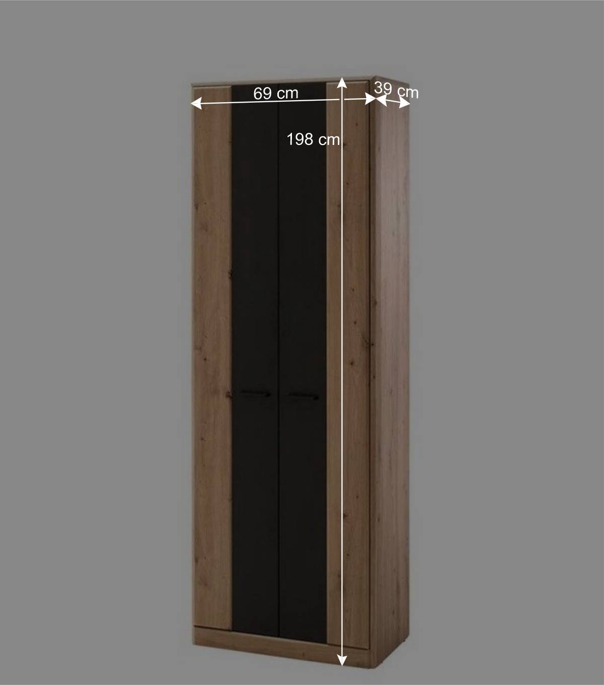 Doppeltür Garderobenschrank modern - Larinca