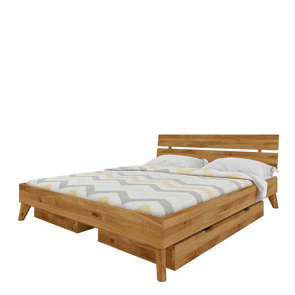 Übergroßes Holzbett mit Bettkästen - Eavy II