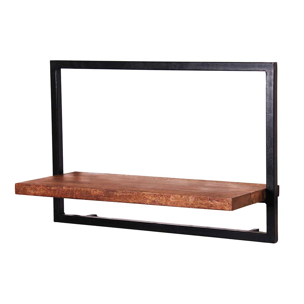 Altmetall Hängeregal mit Holz Board - Mendoza