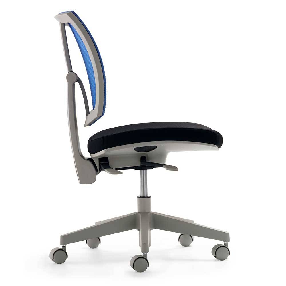 Bürostuhl mit Mesh Rücken in Blau - Fidono