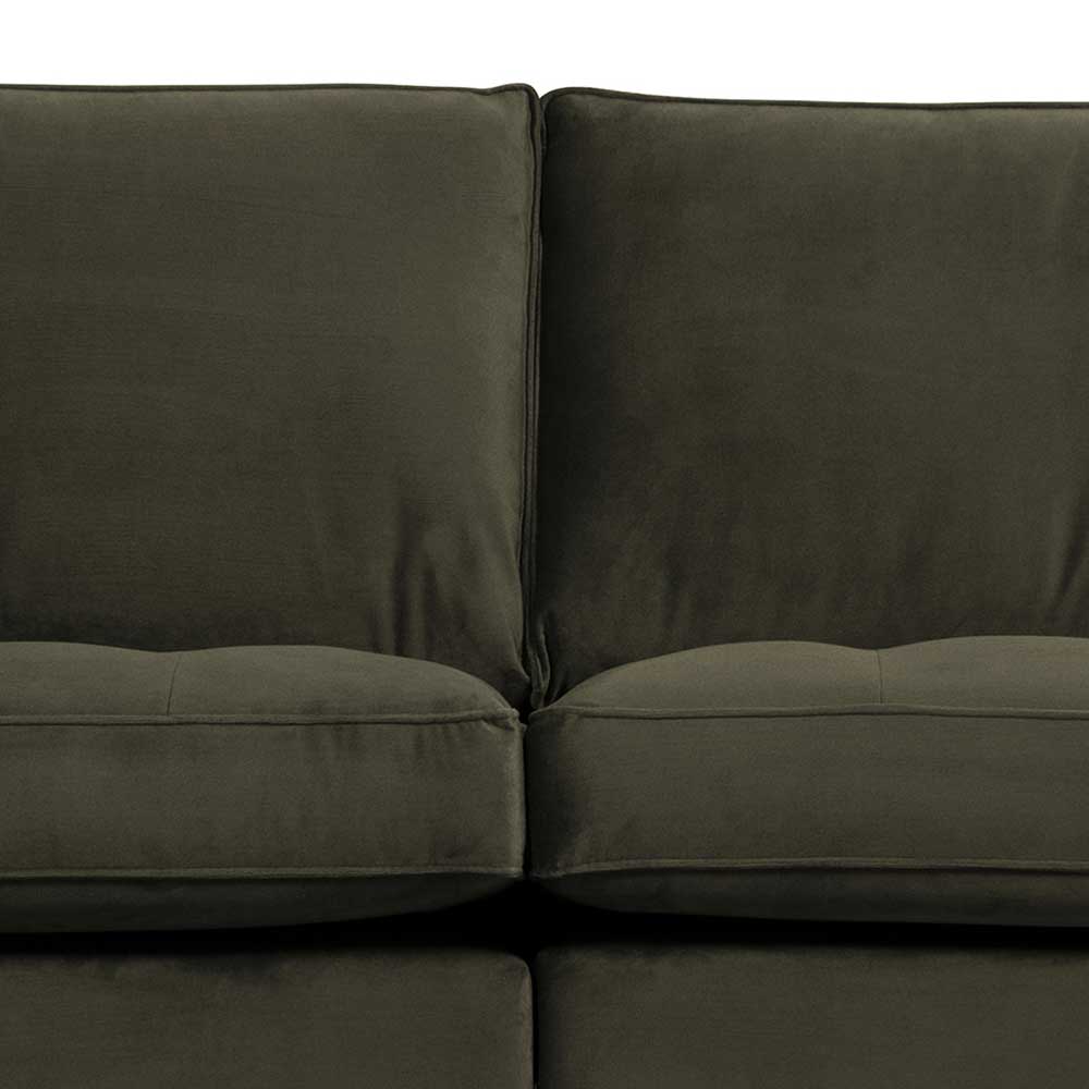 Wohnzimmer Sofa in Dunkelgrün Samtbezug - Lasirena