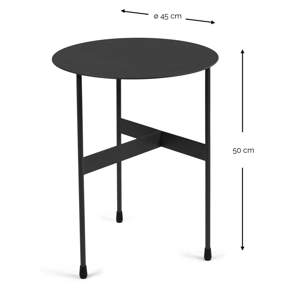 50 cm hoher Beistelltisch aus Stahl - Magie
