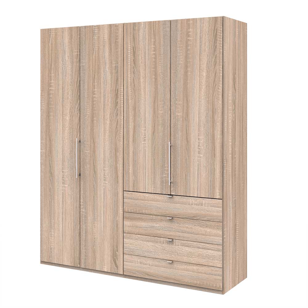 Gleittüren-Kleiderschrank mit vier Schubladen - Zayun