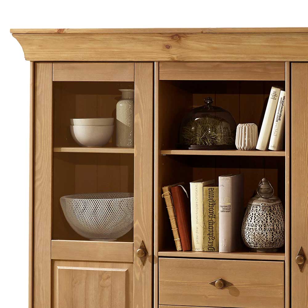 Wohnzimmer Highboard Piatra aus Kiefer teilmassiv