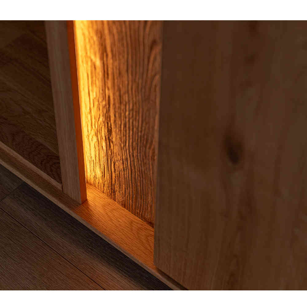 TV Lowboard mit Glas und LED Beleuchtung - Cocondar